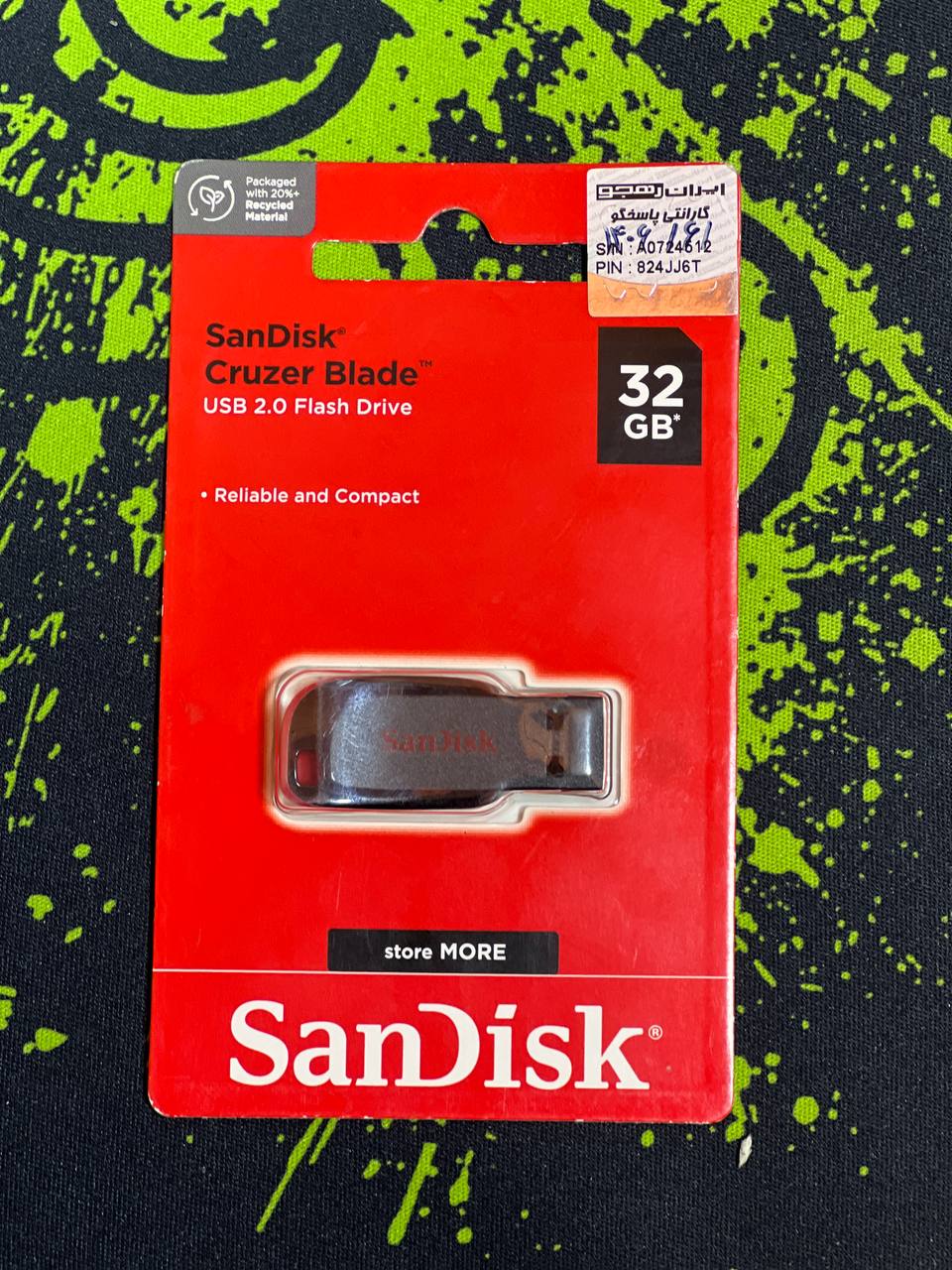 فلش مموری سندیسک مدل Cruzer Blade ظرفیت ۳۲ گیگابایت (USB 2.0)